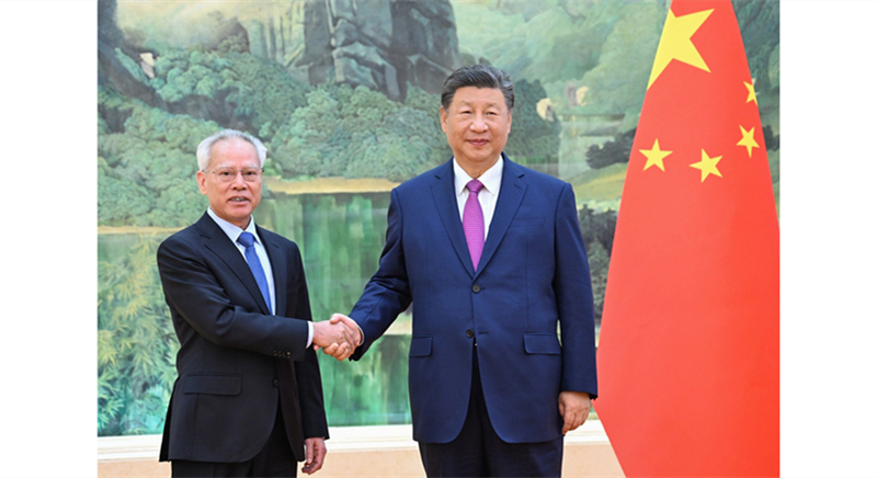 習近平會見澳門特別行政區候任行政長官岑浩輝